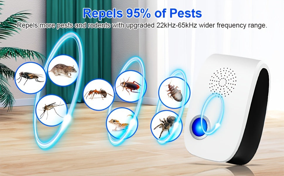 Ultrasonic Pest Repeller Plug-In 2025 Upgrade, Electronic Indoor Pest Control for Cockroaches, Mice