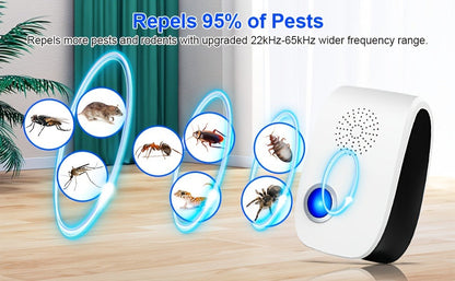 Ultrasonic Pest Repeller Plug-In 2025 Upgrade, Electronic Indoor Pest Control for Cockroaches, Mice