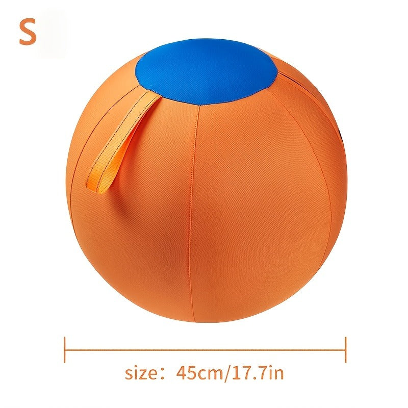 Horse Training Ball 21.7" Anti-Burst Silicone Grazing Ball with Cover & Hanging Belt for Horses Goats Dogs