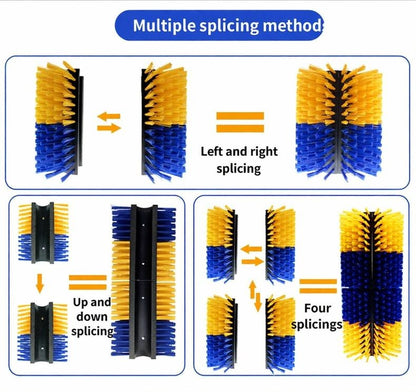 Livestock Grooming Brush Scratcher 8.7" – All-in-One Massage & Itch Relief Tool for Horse, Cow, Goat & Pig | Easy Install with 4 Screws