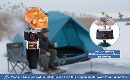 Golf Cart Heater 8520 BTU Portable Propane Catalytic Burner with Cup Holder Mount, Pulse Ignition