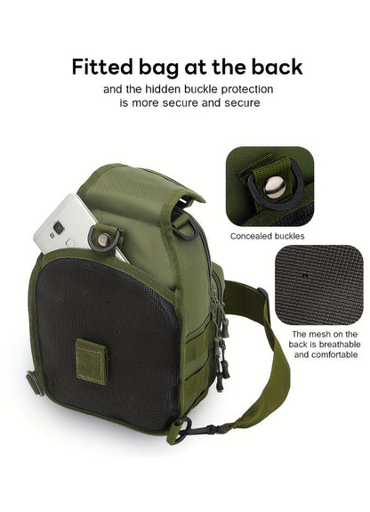 Compact Tactical Sling Backpack with Flag-Patch and Camo Options across Six Complete Checkout Styles