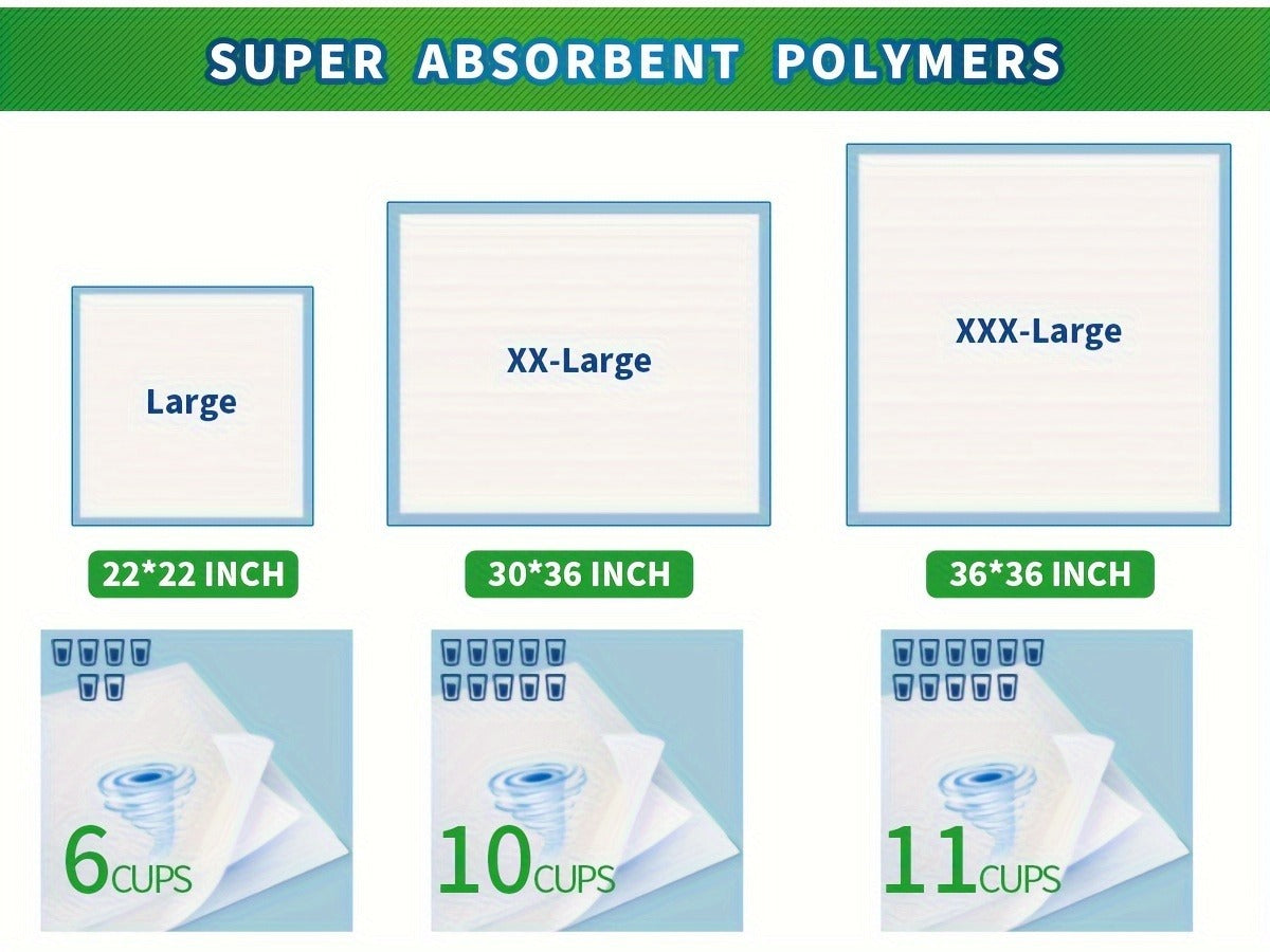 Potty Pads for Puppies Large – Disposable Pee Pads with Odor Control, Leak-Proof & Super Absorbent – Puppy Potty Pads for Housebreaking
