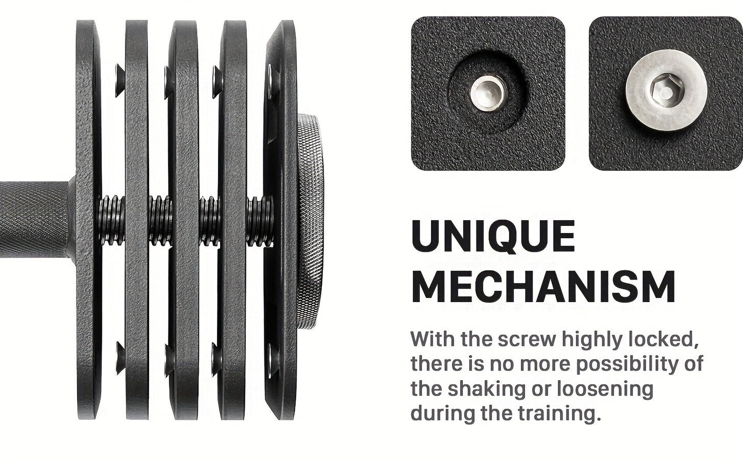 Quick-Lock Adjustable Dumbbell Set 10–80LB – 5LB Increments Square Weight Plates for Home Gym Fitness, Compatible Longer Screws & Add-On