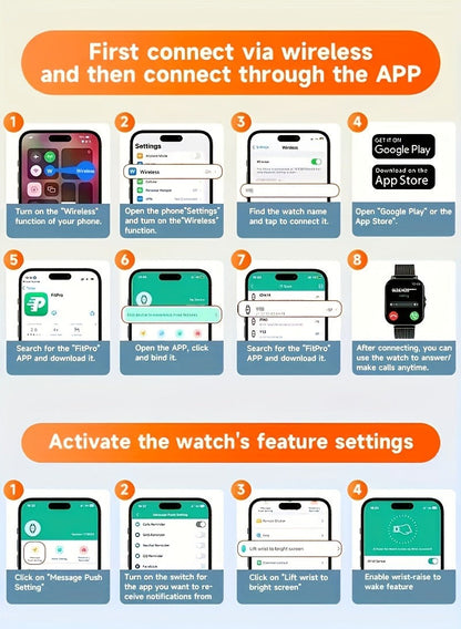 Smartwatch Bluetooth Calling with 1.83" Full Touch Screen, Multiple Sport Modes, Music Control & Sedentary Reminder – Fitness Tracker