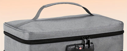 Lockable Medicine Organizer Bag with Combination Lock, Double-Layer Large Capacity Pill Bottle Storage Case for Prescription Bottles First