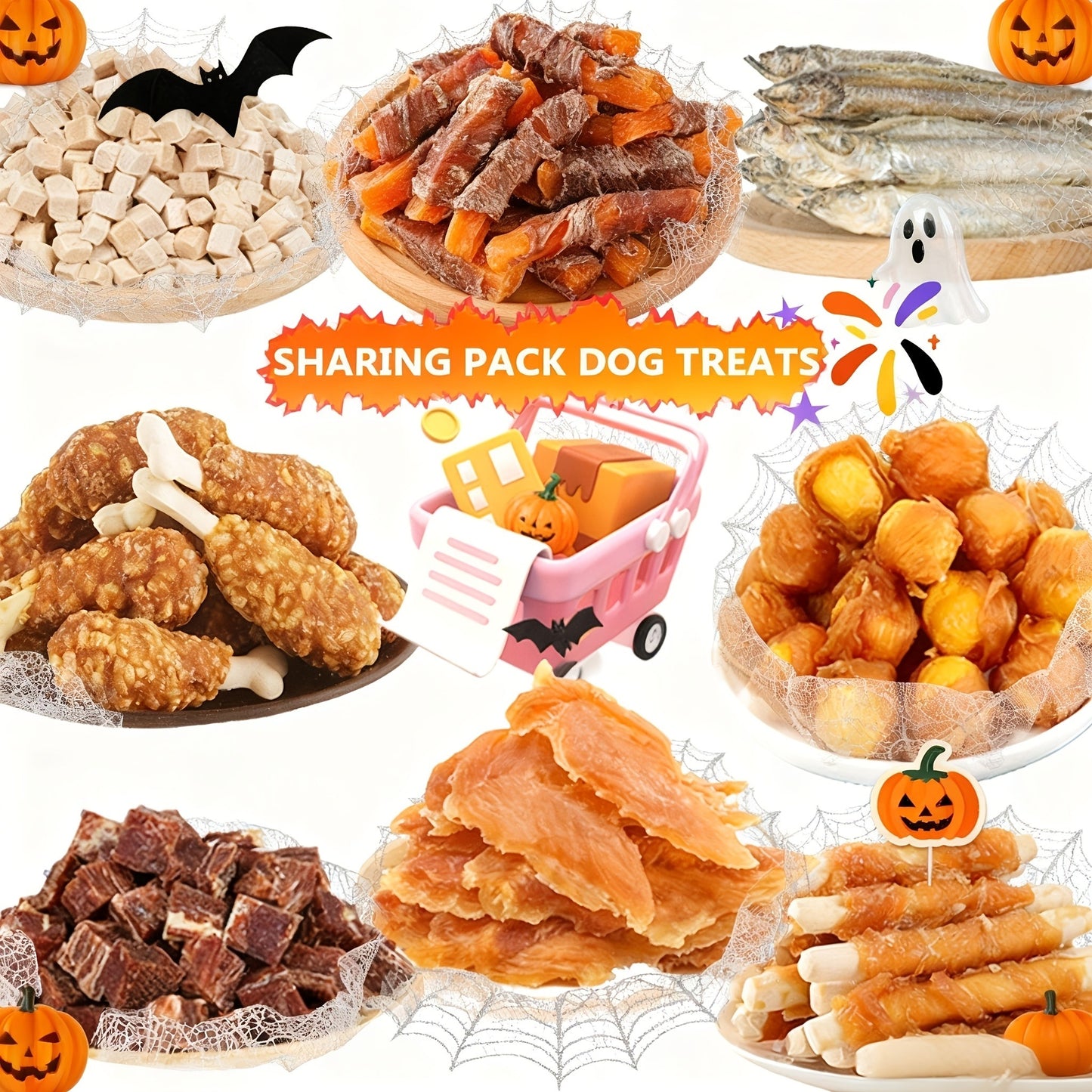 Freeze-Dried Dog Treats Assorted Pack – High Protein Chicken Duck & Egg Yolk Chews, Grain-Free Natural Training Rewards