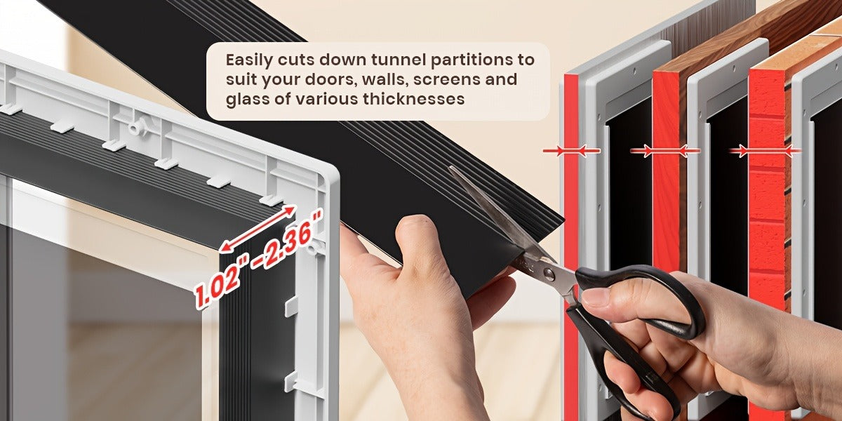 Dog Door 3-Flap Magnetic Pet Door for Interior & Exterior Doors or Wall – Heavy Duty Insulated Doggie Door with Closing Panel