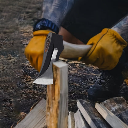 Splitting Axe Forged Carbon Steel 15.6-Inch with Handcrafted Wooden Grip, Professional Backyard Hatchet for Wood Chopping