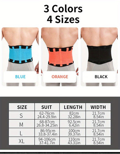 Weightlifting Belt for Men Women – Adjustable Gym Waist Support Belt with Hook-and-Loop Closure, Breathable Polyester Back Brace