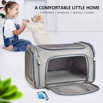 Large Soft-Sided Pet Crate & Travel Cage for Cats & Puppies Up to 25 lbs – Foldable Waterproof Portable Dog Cat Kennel Playpen