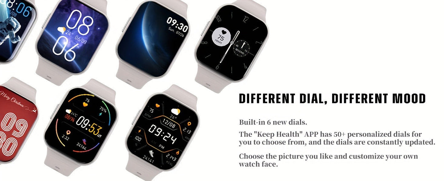 Smartwatch 1.69" HD Screen, 25 Sports Modes, IP68, Color Options & Everyday Wear Design with Activity Tools, Alerts and Color or Strap