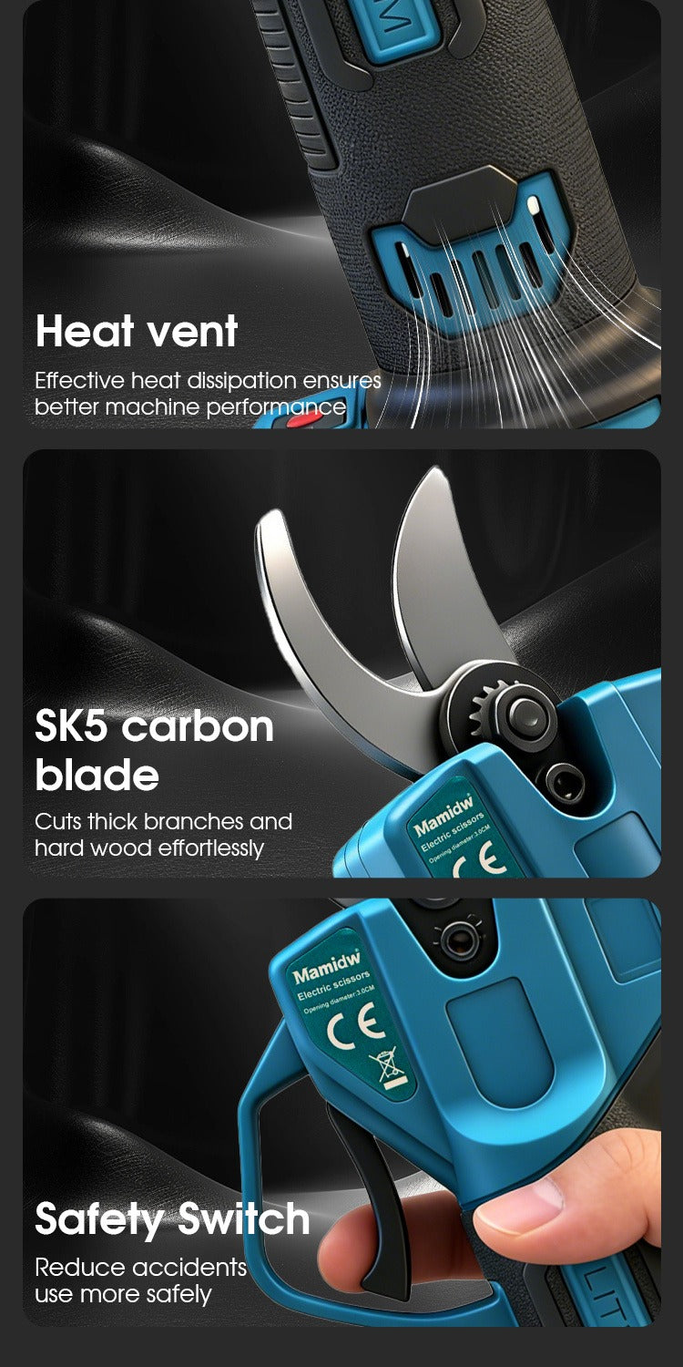 Cordless Electric Pruning Shears for Makita 18V - SK5 Blade, 1.18" Cut, Pure Copper Motor for Garden, Patio and Yard Use