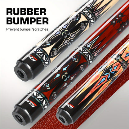 Carbon Fiber Pool Cue Stick Low Deflection Billiard Cue with 11.8mm 12.5mm Tip Pro-Taper Shaft Canadian Maple Butt Extension Compatible