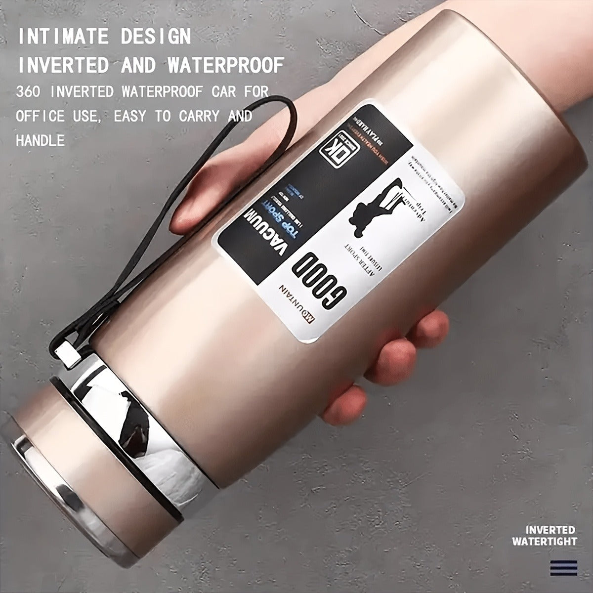 Insulated Water Bottle 1000ml 316 Stainless Steel – Double Wall Vacuum Flask with Leak-Proof Lid, Wide Mouth
