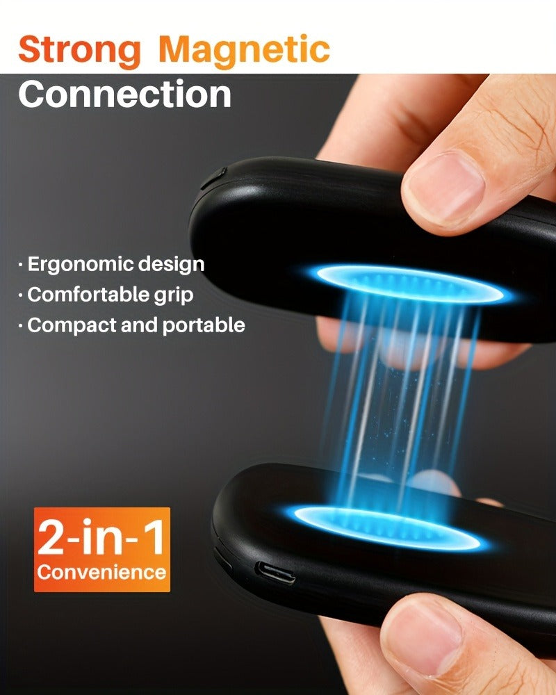 Rechargeable Hand Warmers with COB Light 2 Pack, Magnetic USB Electric Pocket Hand Warmer 12 Hours Heat, Portable Reusable Handwarmer