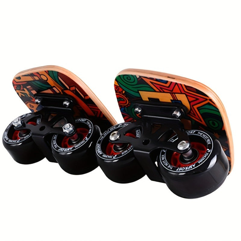 Split Drift Skateboard with PU Wheels & High-End Bearings | 7-Layer Maple Deck Anti-Slip Portable Roller Road Drift Skates Plate
