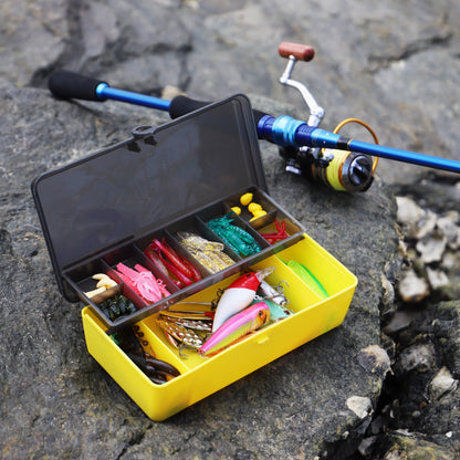 Fishing Lures Kit with Tackle Box – Mixed Plastic & Metal Baits, Hooks, Swivels & Jig Hooks (110/252/361pcs)