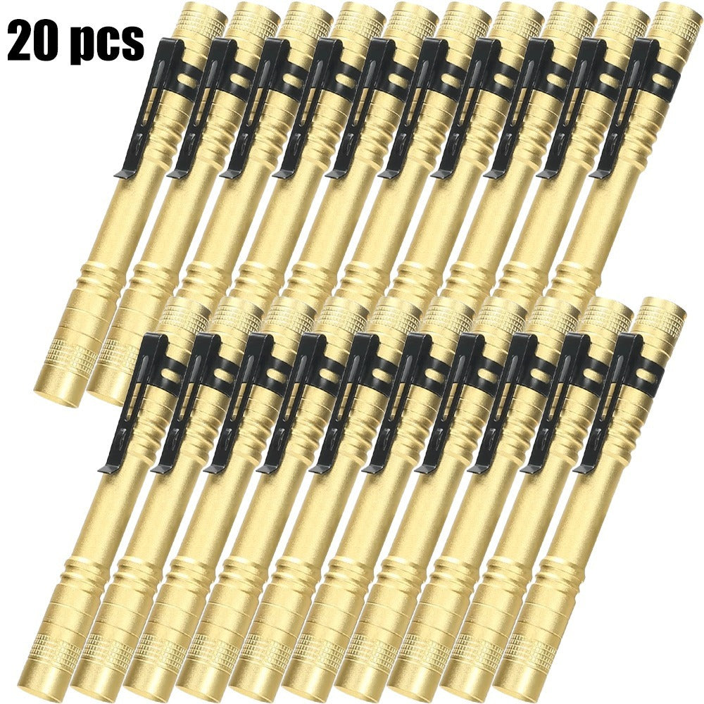 Pen Light Flashlights Bulk Pack with Clip – Mini Slim LED Pocket Torch for Camping, Outdoor, Home & Emergency Use