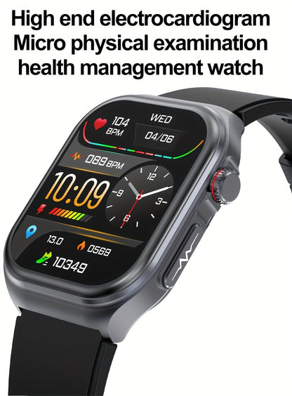 Smart Watch 2.04-Inch AMOLED Display with Bluetooth 5.3 Calling, 530mAh Battery and Six Strap Options