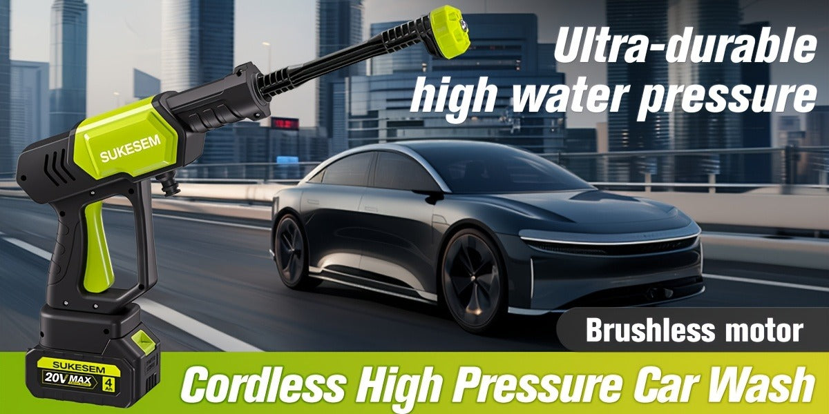 Cordless Pressure Washer Battery Powered Portable Car Wash Gun High Pressure Cleaner for Cars Yards for Garden, Patio and Yard Use