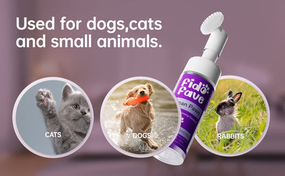 Dog Paw Cleaner No-Rinse with Soft Brush – pH Balanced Paw Wash for Dogs & Cats, 5oz Gentle Grooming Cleanser in Lavender Chamomile