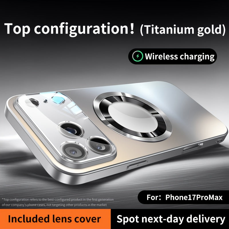 Titanium Matte iPhone Case Magnetic Wireless Charging Shockproof Glass Lens Cover for iPhone for an Everyday Personal Care Routine