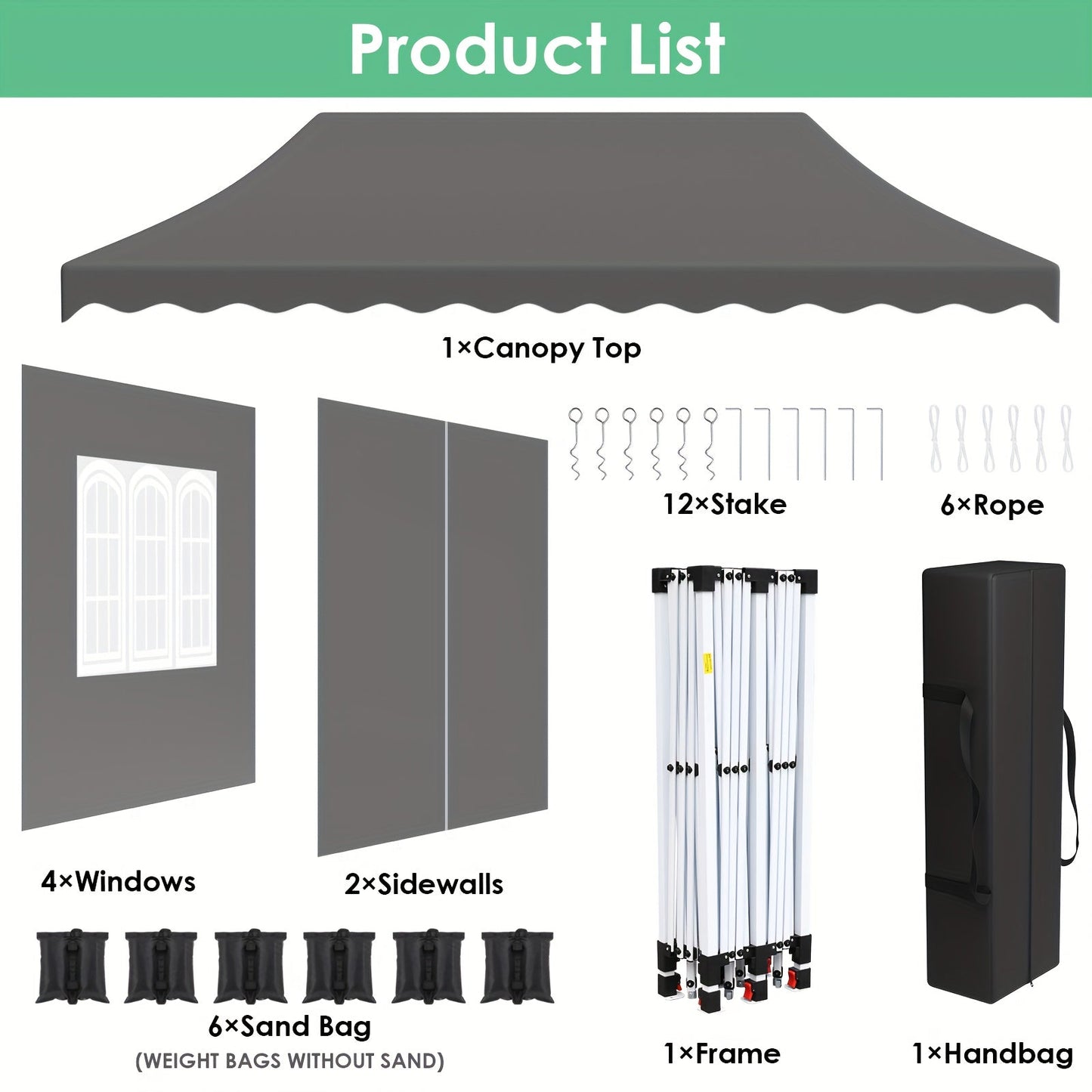 Pop Up Canopy Tent with Sidewalls, Outdoor Party Wedding Backyard for Garden, Patio and Yard Use