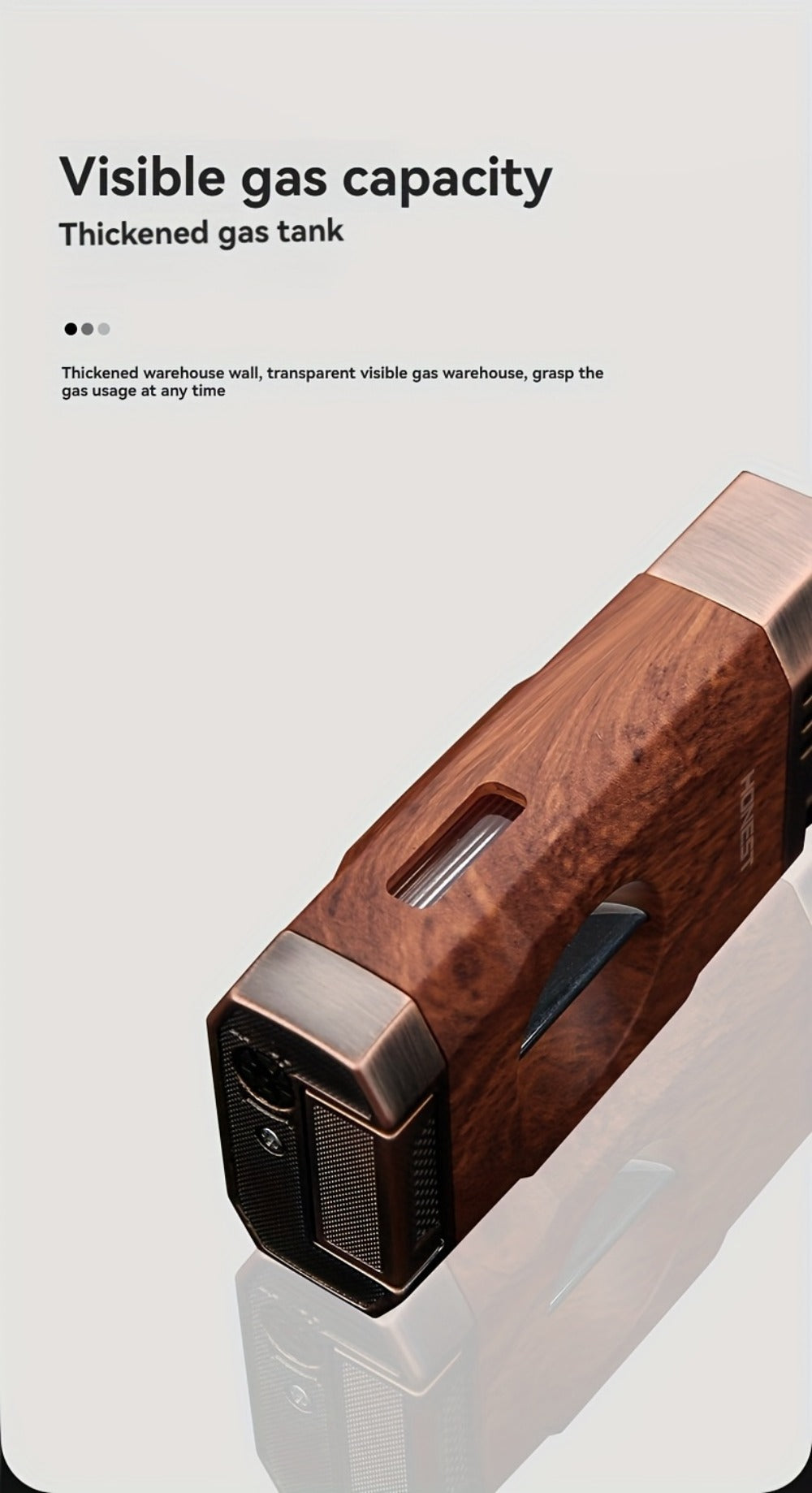 Cigar Torch Lighter with V-Shaped Cigar Cutter Built-in Clip Dual Windproof Jet Flame Visible for Entryways, Bedrooms and Living Spaces