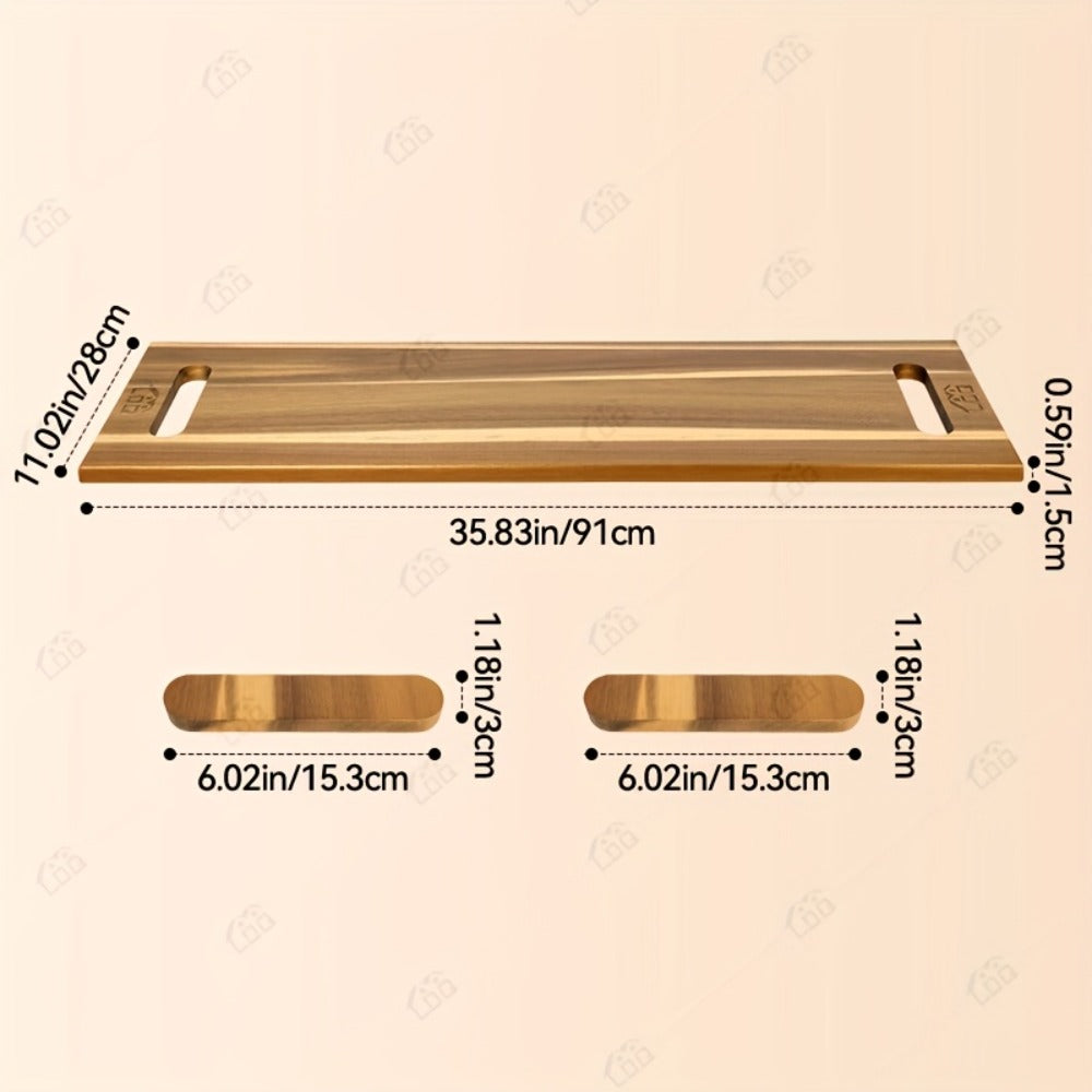 Charcuterie Board Extra Large 36x12 Inch Acacia Wood Cutting Board with Handles 3FT Rectangular Cheese Serving Platter Oversized Grazing
