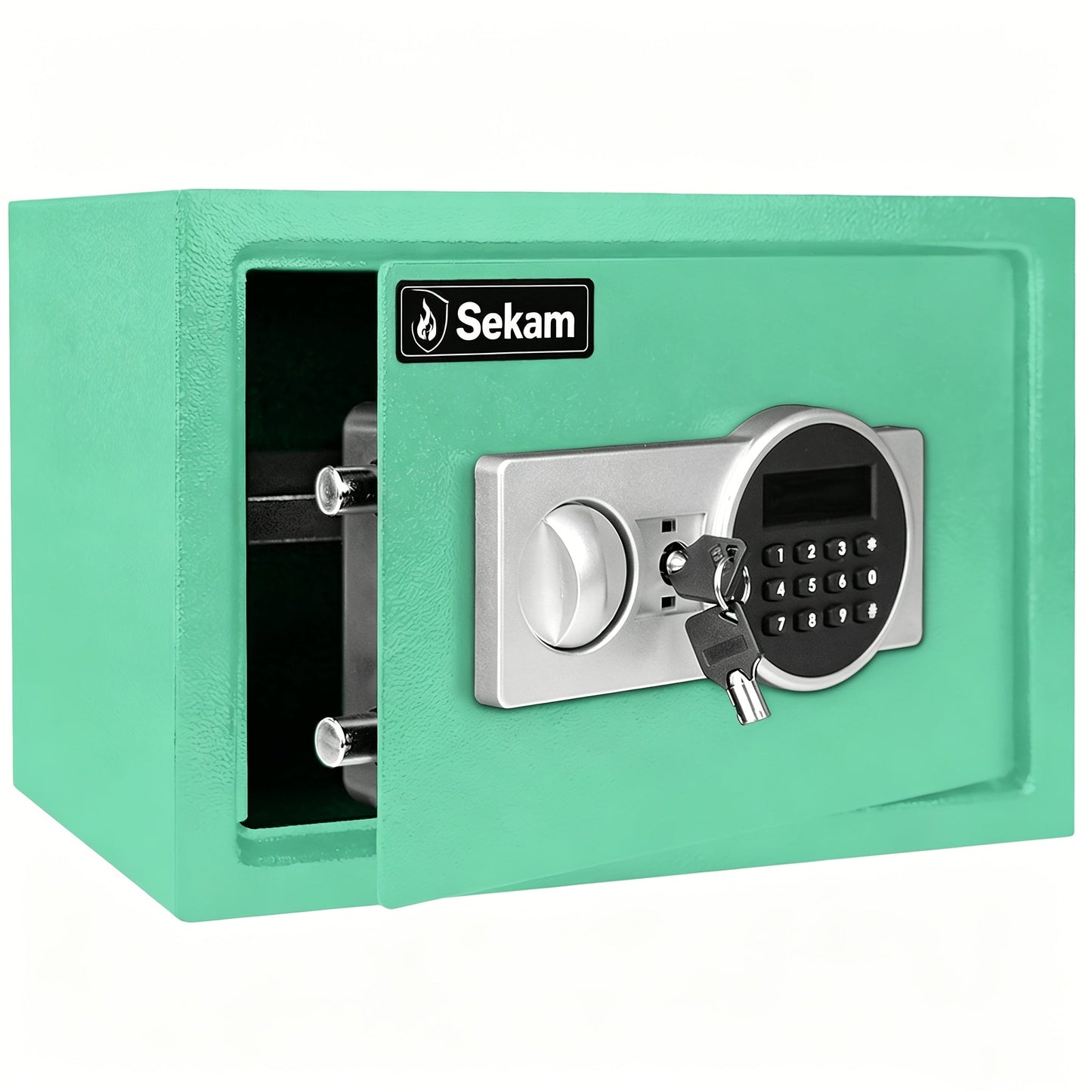 Fireproof Home Safe Box with Digital Keypad and Key Lock Steel Security Safe for Money for Entryways, Bedrooms and Living Spaces