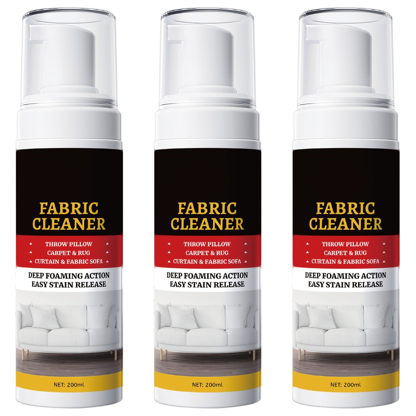 Upholstery Cleaner Spray Multi-Fabric Stain Remover 6.76oz Spot Cleaner for Couch Sofa Rug for Entryways, Bedrooms and Living Spaces