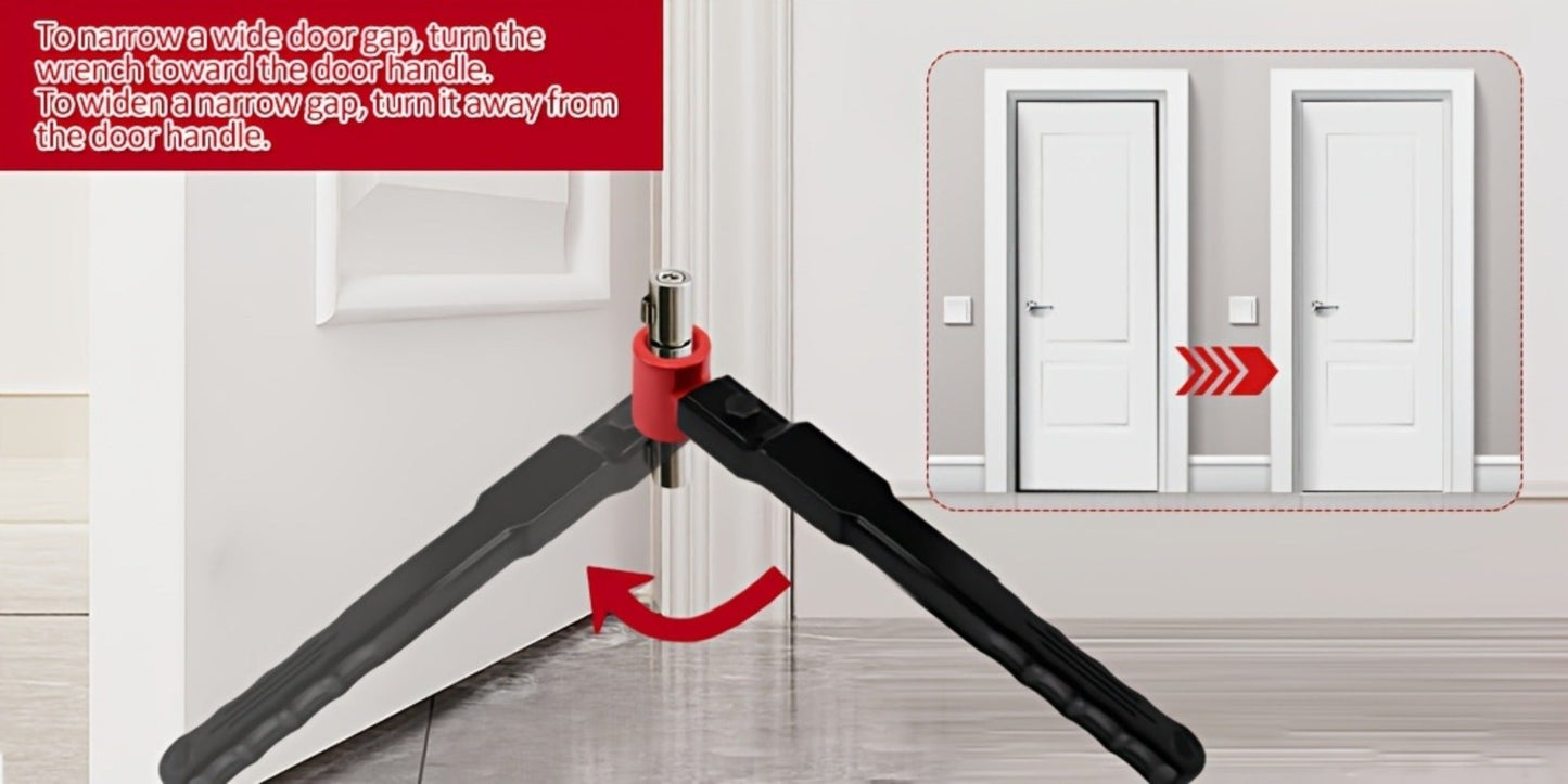 Door Hinge Adjustment Tool Kit 6-in-1 – Heavy Duty Steel Hinge Bender Wrench Set for Precise Door Gap Adjustment