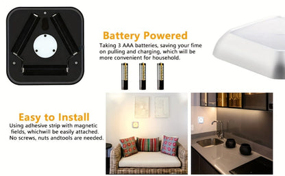 Two-Piece Square Battery Night Light Set with Motion Sensors in Cool or Warm Light Options