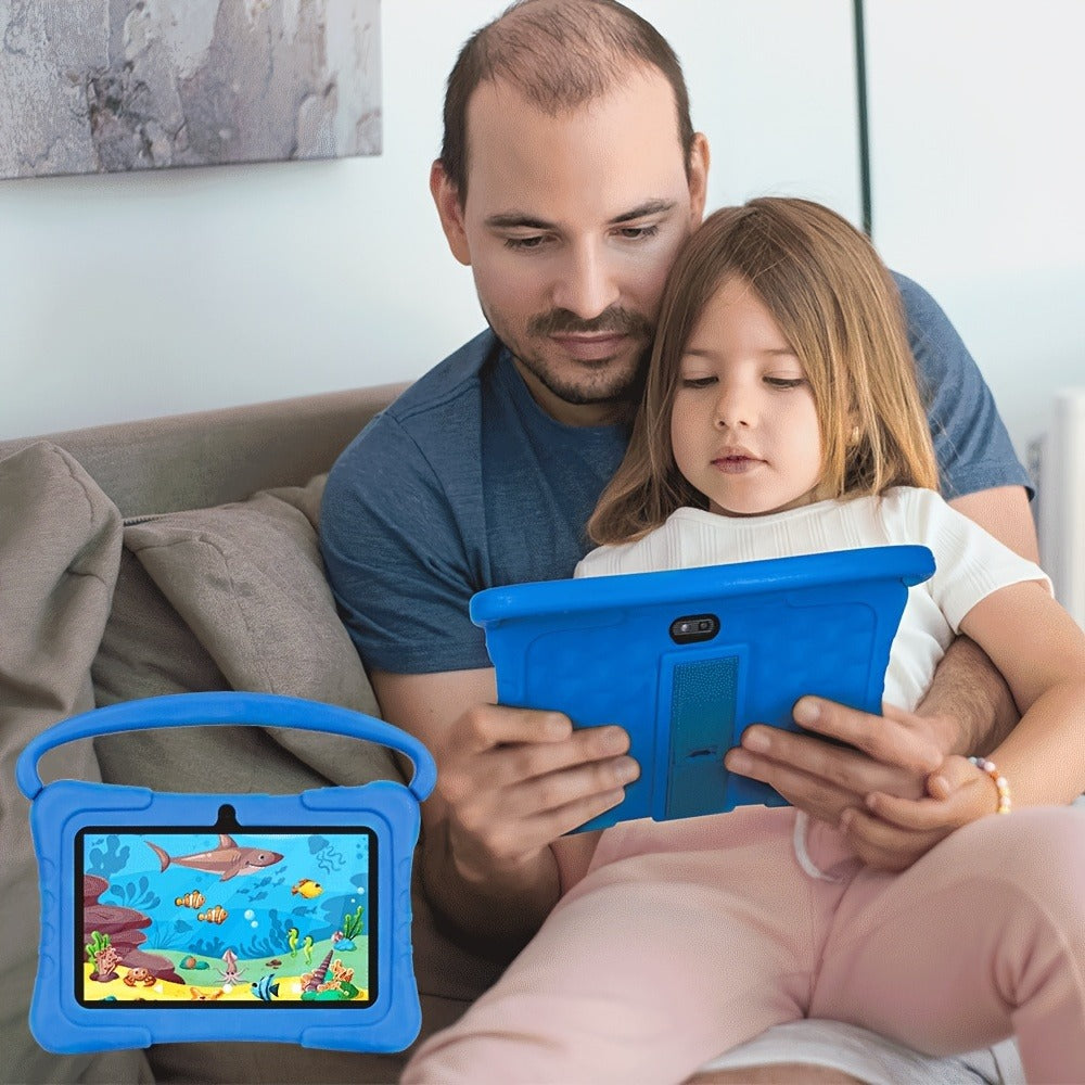 Kids Tablet 7 Inch with Android 14, 2GB RAM, 32GB Built-In Storage, 2.4GHz WiFi and Silicone Case