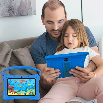 Kids Tablet 7 Inch with Android 14, 2GB RAM, 32GB Built-In Storage, 2.4GHz WiFi and Silicone Case