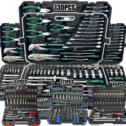Emergency Vehicle Repair Tool Kit 45 to 171-Piece – Multi-Function Combination Wrench Set for Car, Bicycle & Motorcycle Outdoor Maintenance