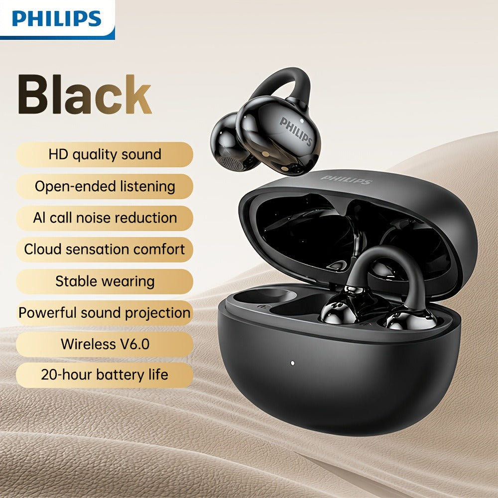 Philips TWS Ear Clip Sport Headset Hi-Fi Bass Stereo HD Calls Earhook Wireless Bluetooth for an Everyday Personal Care Routine