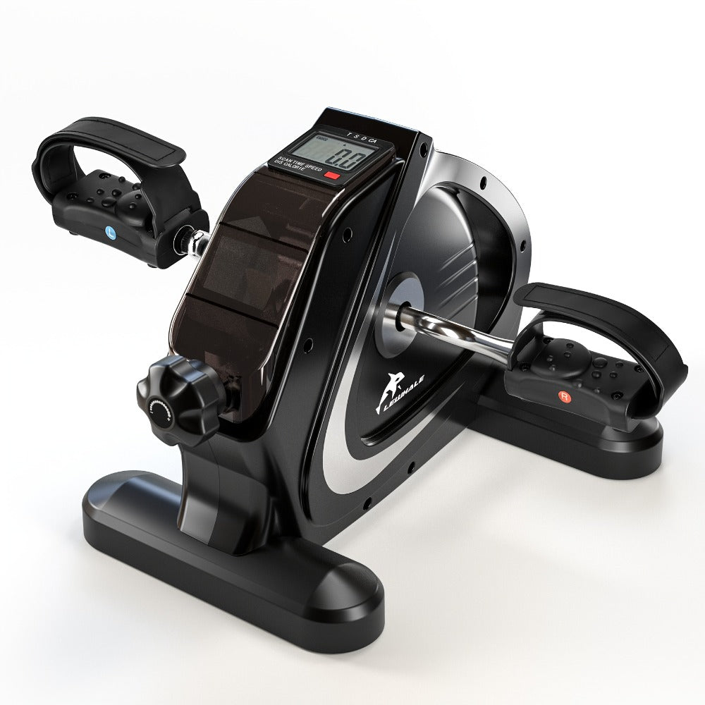 Portable Elliptical Trainer Mini Exercise Bike Under Desk Pedal Exerciser LCD Display for Entryways, Bedrooms and Living Spaces