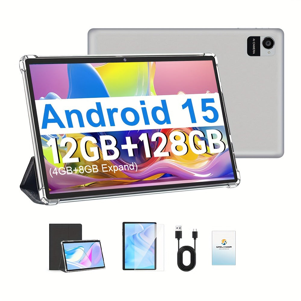 CRELANDER 2-in-1 Tablet 10 Inch 12GB RAM 128GB ROM, W30 Pro 2025 Android Tablet with Keyboard Mouse Stylus Case