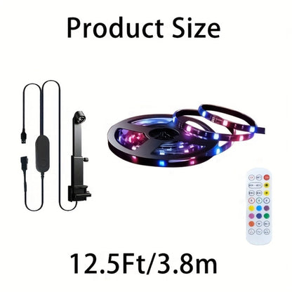 TV LED Backlight with Camera Screen Sync RGBW 5ft – Real-Time Color Matching USB Powered Ambient Bias Lighting for Smart TVs