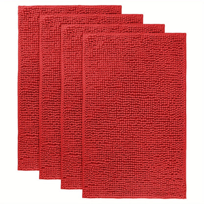 Chenille Bath Rug Extra Thick Bathroom Mat, Multiple Sizes & Colors for Entryways, Bedrooms and Living Spaces