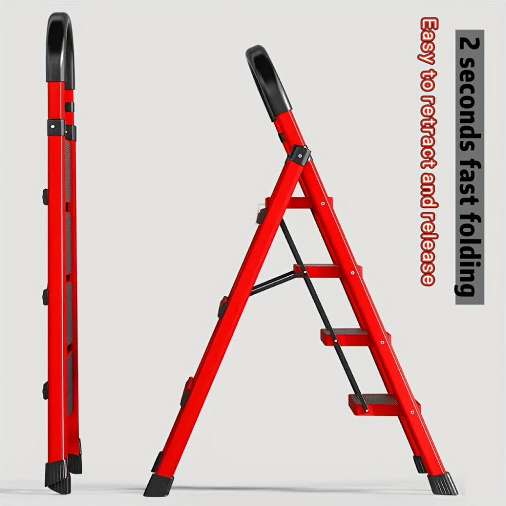 Portable Folding Step Ladder 3/4/5-Step, Weight, Plastic Step Stool Ladder, Foldable Ladder for Household