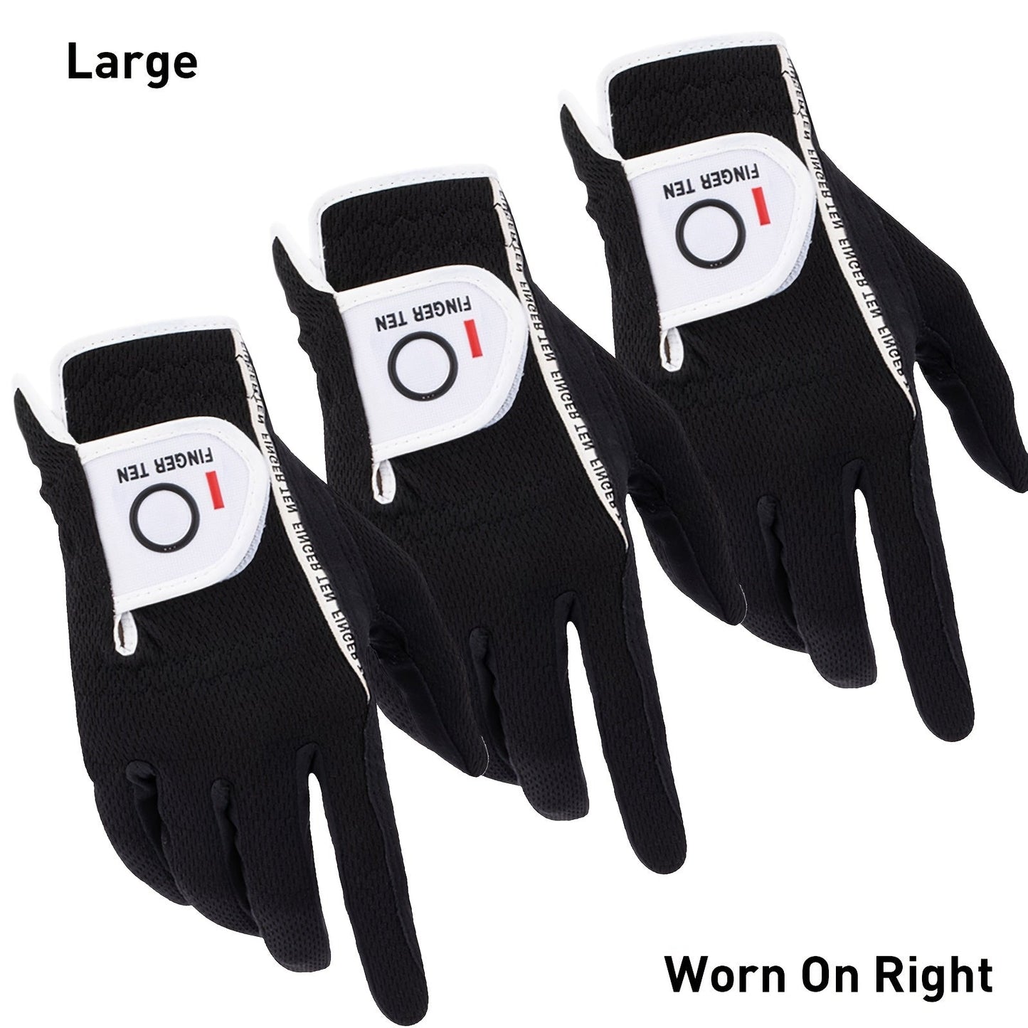Wet Weather Golf Gloves Rain Grip 3-Pack for Men | Breathable Water-Resistant Golf Gloves for Left & Right Hand