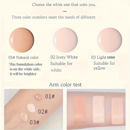 BB Cream Liquid Foundation Set 2-Piece with Makeup Sponge, for Makeup, Travel and Everyday Vanity Use