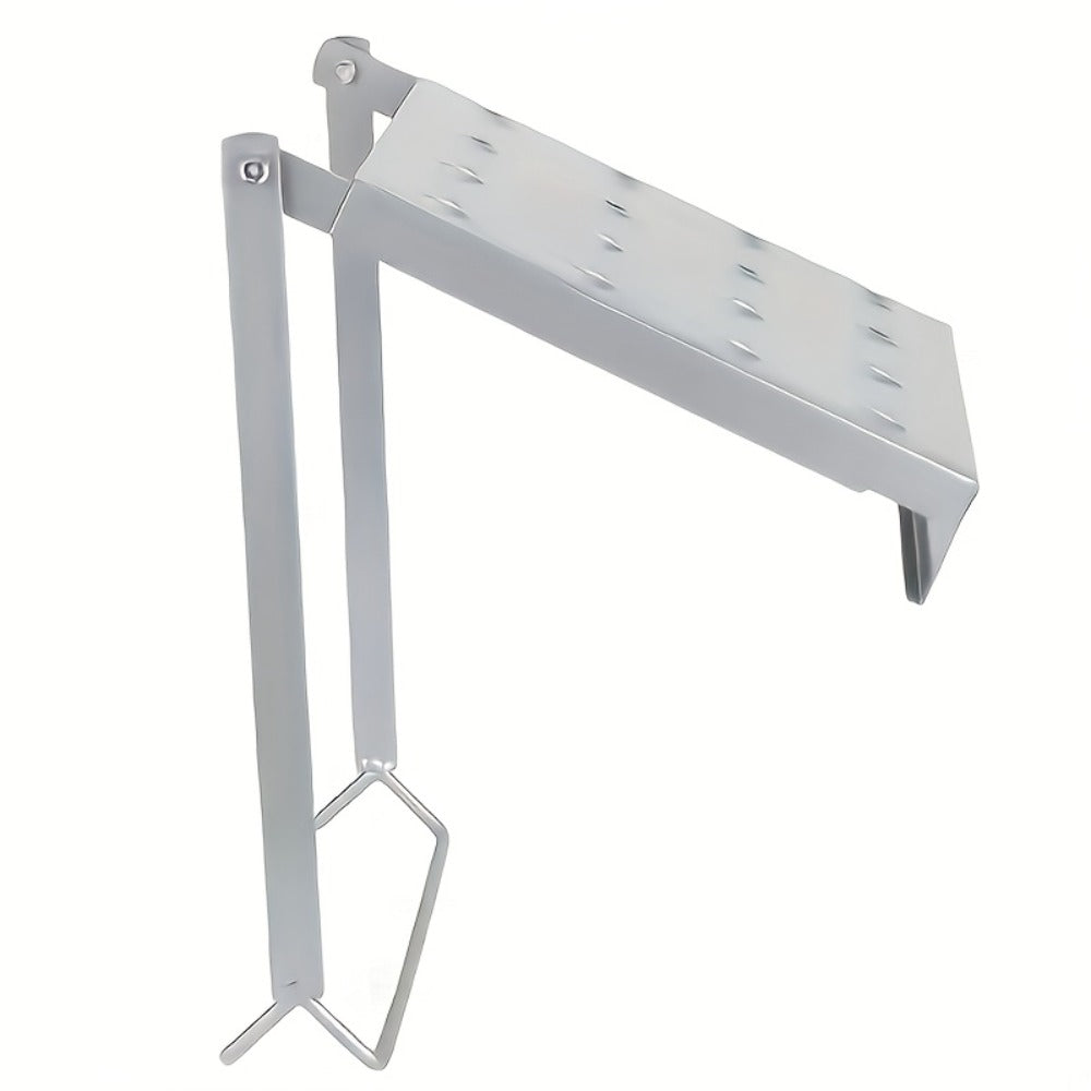 Ladder Platform Scaffold Board Work Tray Retractable Workstation Tool Tray Attachment for Extension Ladders Easy Install Silver
