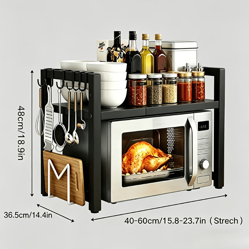 Kitchen Shelf shown in the Black - 1 Layer option