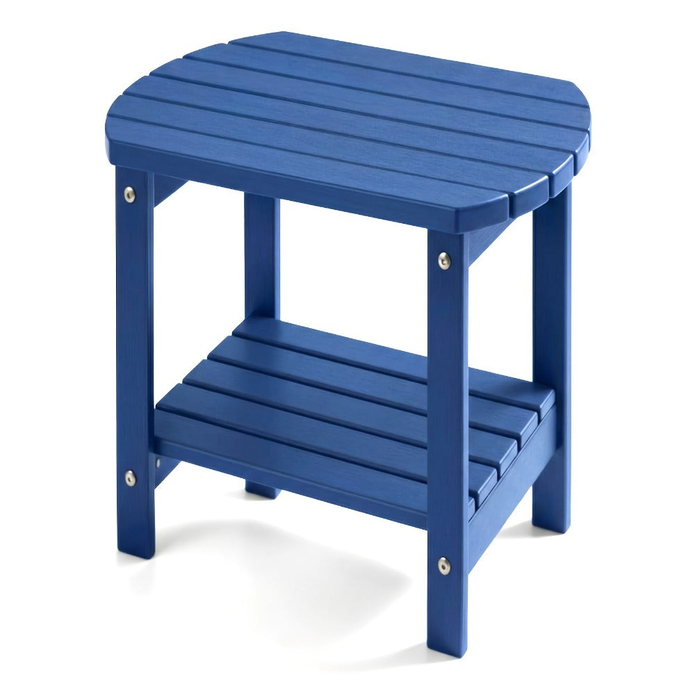 16.5-Inch HDPE Outdoor Side Table, Outdoor Accent Table for Patio detail image - detail view 7