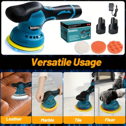 Cordless Car Polisher 5-Inch 8-Speed up to 5000 RPM with Battery for Car Detailing Scratch Removal Paint Correction