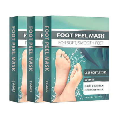 Foot Peel Mask Exfoliating Socks Dead Skin Remover Moisturizing Firming Brightening Hypoallergenic Peeling Treatment for Dry Cracked Heels